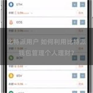比特派用户 如何利用比特派钱包管理个人理财？
